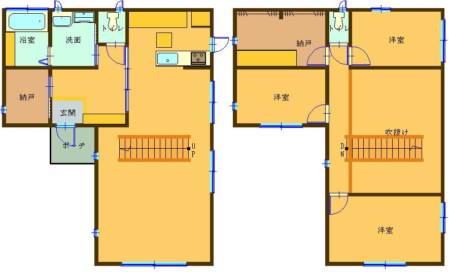 Floor plan. 12.8 million yen, 3LDK + 2S (storeroom), Land area 499.5 sq m , Building area 112.58 sq m
