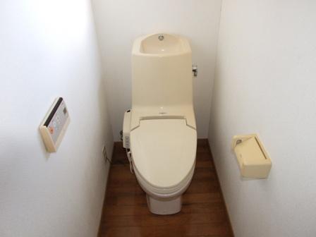 Toilet. Washlet is equipped with heating toilet seat