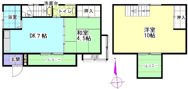 Floor plan. 3.98 million yen, 2DK, Land area 215.26 sq m , Please enter the building area 45.53 sq m image caption. (100 characters)