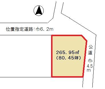 Compartment figure. Land price 2.5 million yen, Land area 265.95 sq m