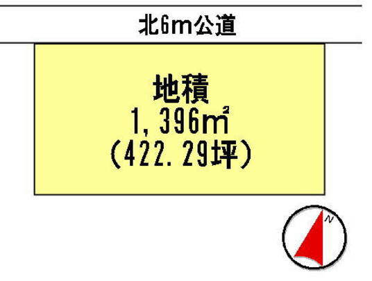 Compartment figure. Land price 10.1 million yen, Land area 1,396 sq m