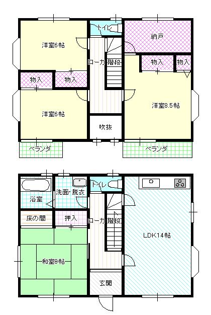 Floor plan. 7.5 million yen, 4LDK + S (storeroom), Land area 297 sq m , Building area 112.61 sq m