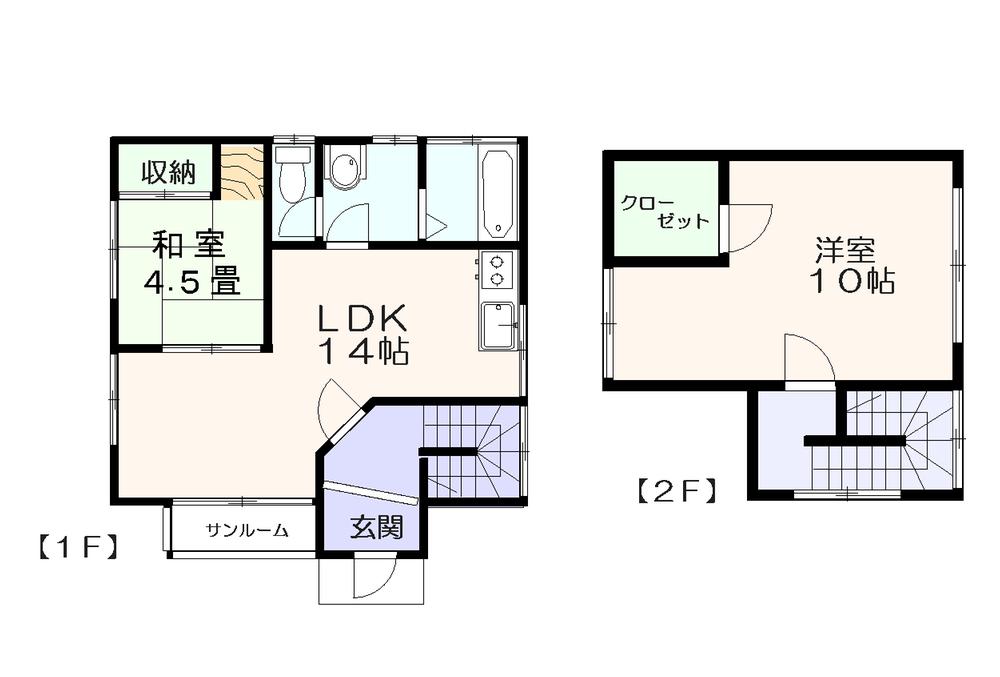 Floor plan. 3.8 million yen, 2LDK, Land area 100.31 sq m , Building area 73.69 sq m
