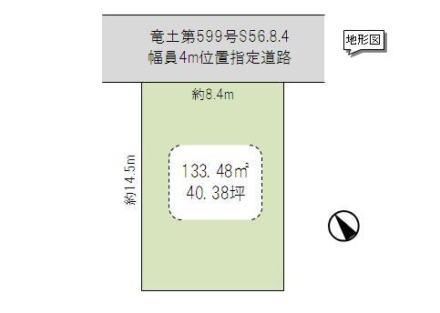 Compartment figure. Land price 4.5 million yen, Land area 133.48 sq m