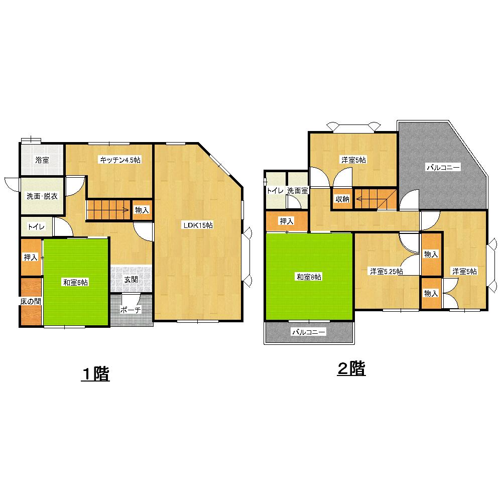Floor plan. 9.8 million yen, 5LDK, Land area 181.48 sq m , Building area 118.77 sq m