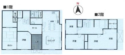 Floor plan. 35 million yen, 7LDK + S (storeroom), Land area 587.25 sq m , Building area 239.34 sq m