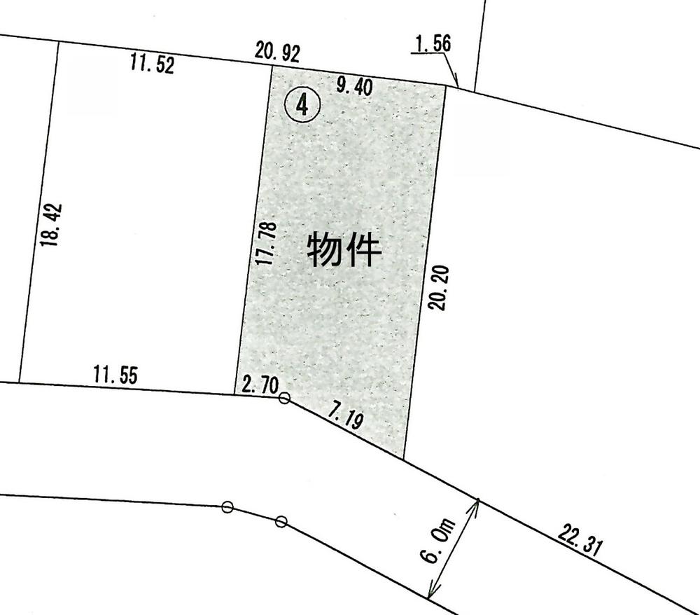 Compartment figure. Land price 6.1 million yen, Land area 174 sq m