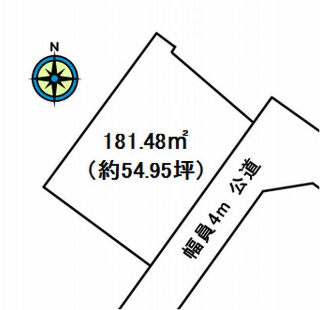 Compartment figure. Land price 6.8 million yen, Land area 181.48 sq m