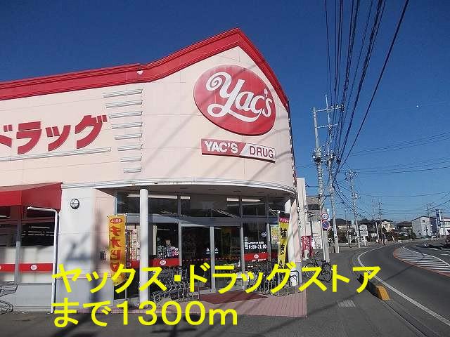 Dorakkusutoa. Yakkusu Ami shop 1300m until (drugstore)