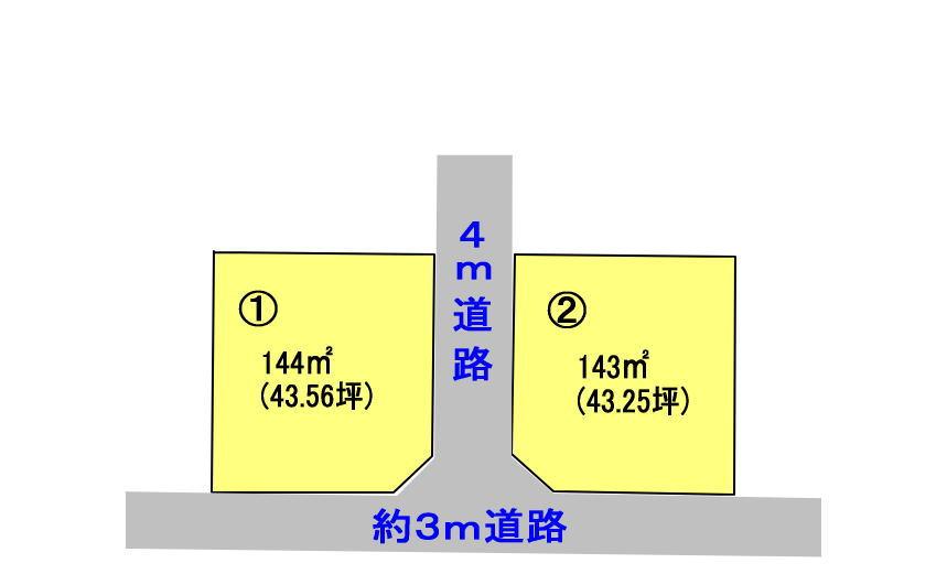 Compartment figure. Land price 3.5 million yen, Land area 144 sq m
