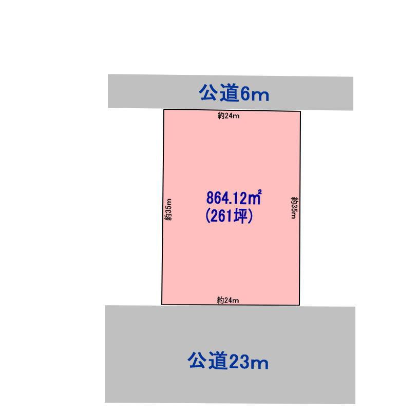 Compartment figure. Land price 34 million yen, Land area 864.12 sq m