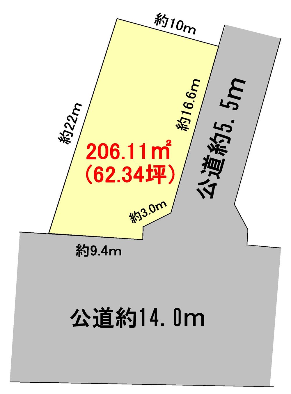 Compartment figure. Land price 6.9 million yen, Land area 207.89 sq m