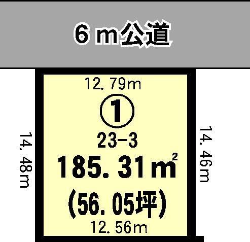 Compartment figure. Land price 4.8 million yen, Land area 185.31 sq m