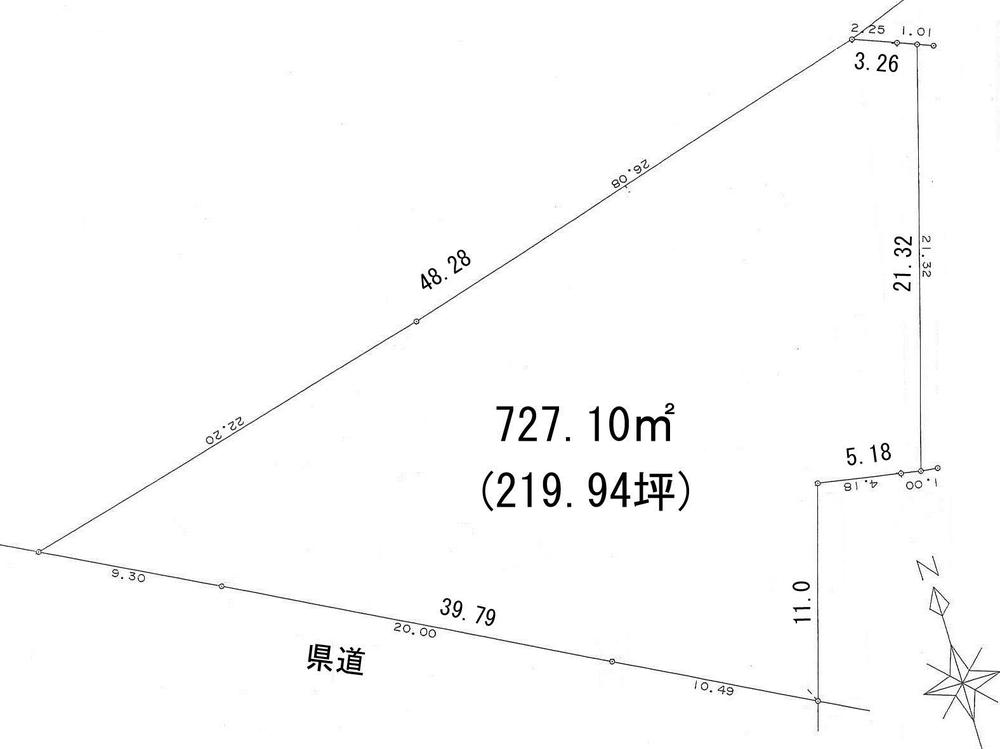 Compartment figure. Land price 25 million yen, Land area 727.1 sq m