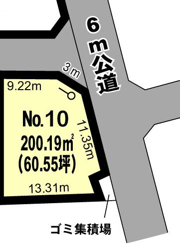 Compartment figure. Land price 7.26 million yen, Land area 200.19 sq m