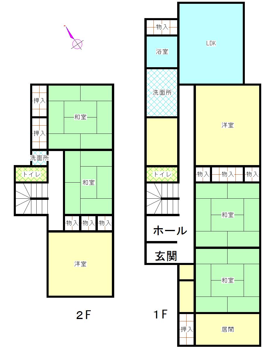 Floor plan. 7.6 million yen, 7LDK, Land area 283.03 sq m , Building area 161.47 sq m