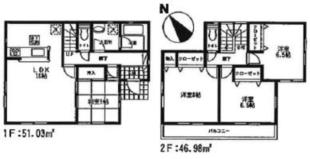 Floor plan. 16.8 million yen, 4LDK, Land area 303.56 sq m , Building area 98.01 sq m