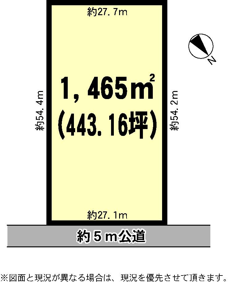 Compartment figure. Land price 37,670,000 yen, Land area 1,465 sq m