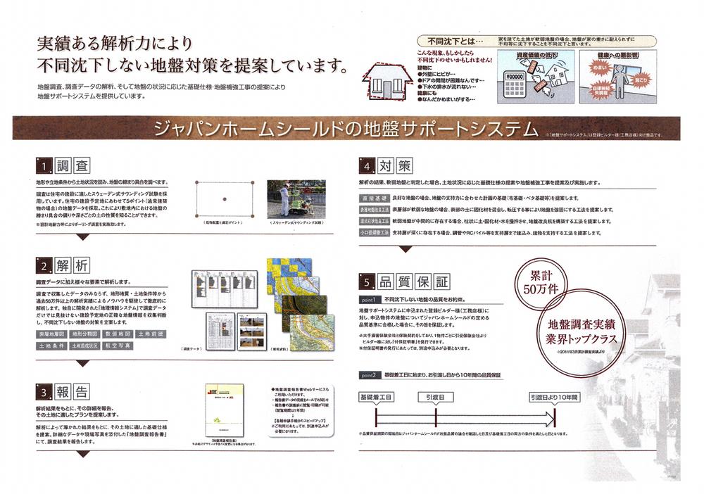 Construction ・ Construction method ・ specification. Ground survey properties! Third-party warranty for peace of mind ・ We will put the ground guarantee 10 years! 