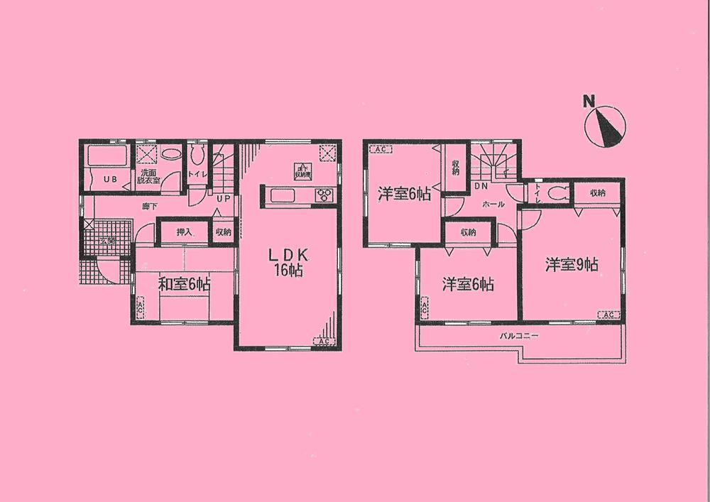 Floor plan. 18.5 million yen, 4LDK, Land area 169.56 sq m , Building area 105.15 sq m