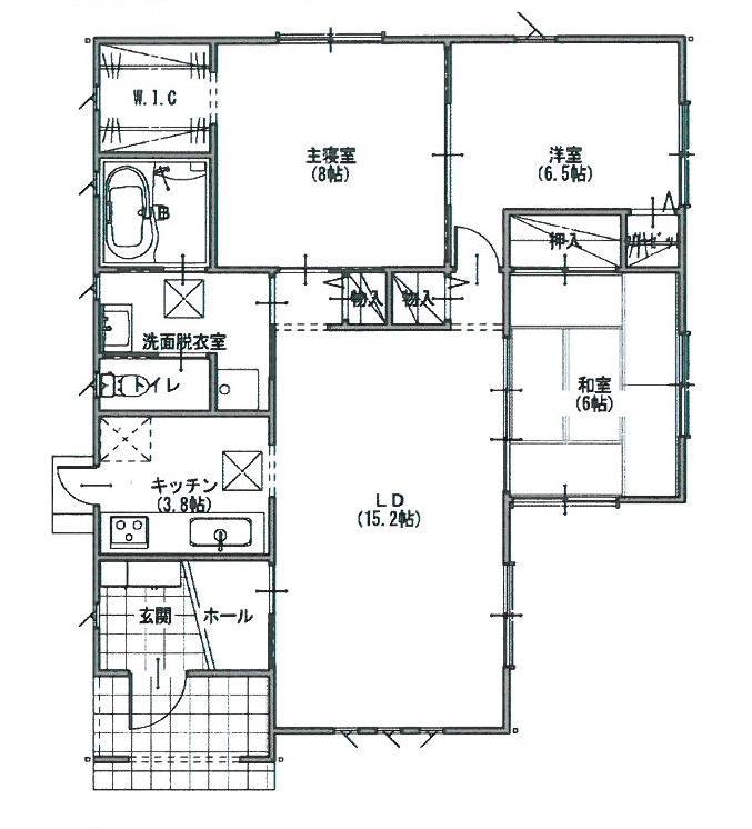 Floor plan. 25,200,000 yen, 3LDK, Land area 235.25 sq m , The building is the area 86.95 sq m barrier-free single-story in consideration for. 