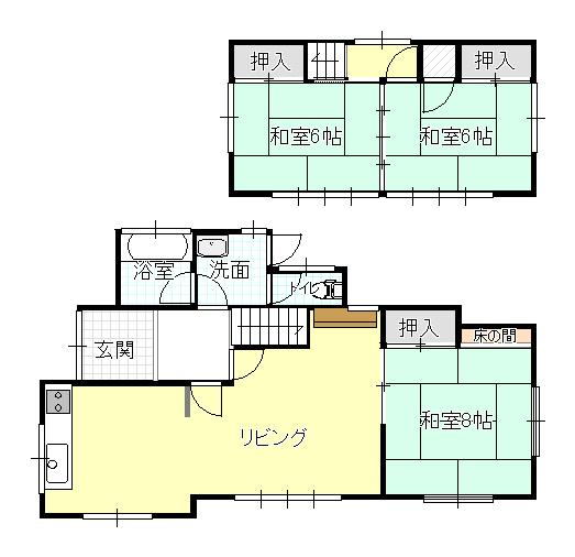 Floor plan. 5.8 million yen, 3LDK, Land area 166.91 sq m , Building area 85.96 sq m