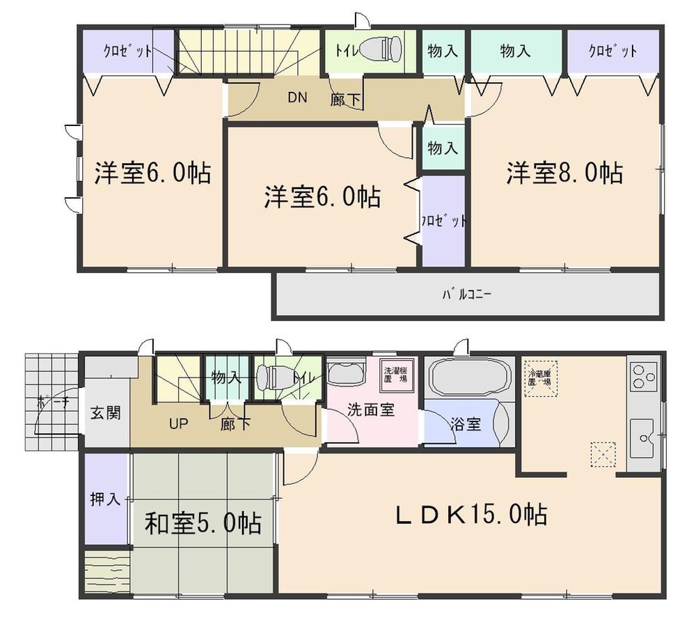 Floor plan. (1 Building), Price 15.8 million yen, 4LDK, Land area 234.09 sq m , Building area 96.79 sq m