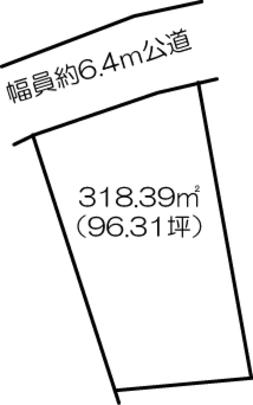 Compartment figure. Land price 11,850,000 yen, Land area 318.39 sq m