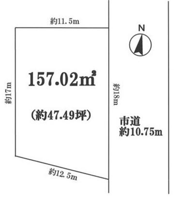 Compartment figure. Land price 9.9 million yen, Land area 157.02 sq m
