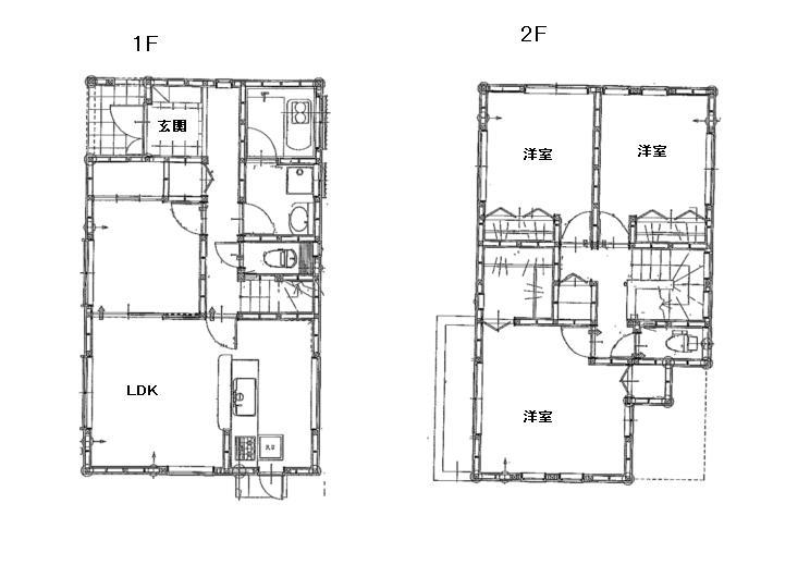Floor plan. 17,900,000 yen, 4LDK, Land area 187.92 sq m , Building area 92.74 sq m