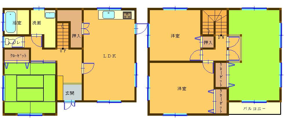 Floor plan. 12 million yen, 4LDK, Land area 211.1 sq m , Building area 123.96 sq m