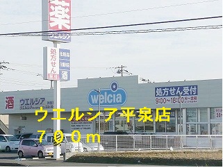 Dorakkusutoa. Uerushia Hiraizumi shop 700m until (drugstore)