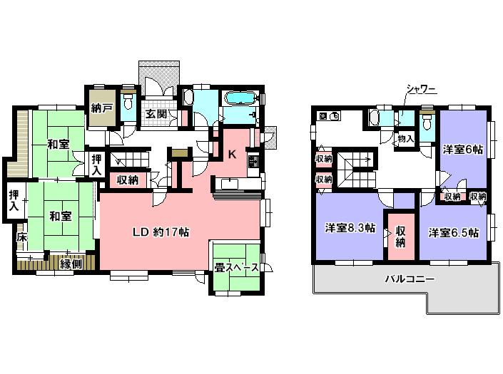Floor plan. 19,800,000 yen, 5LDK, Land area 308.9 sq m , Building area 173.59 sq m