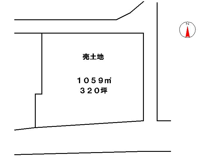 Compartment figure. Land price 6 million yen, Land area 1,056 sq m