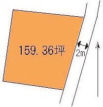 Compartment figure. Land price 9.5 million yen, Land area 526.82 sq m