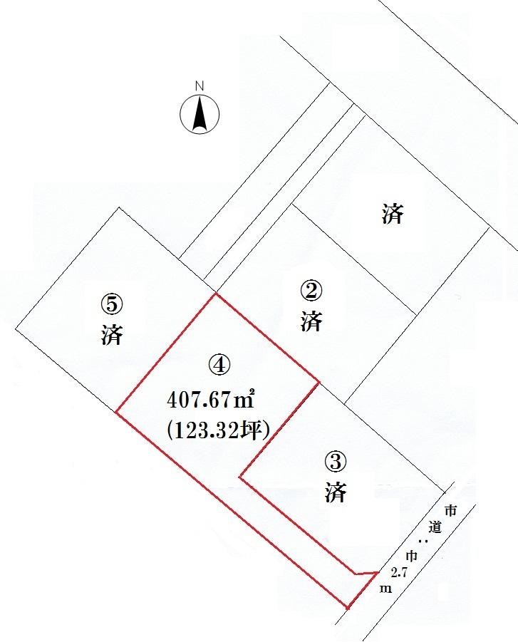 Compartment figure. Land price 6.17 million yen, Land area 407.67 sq m compartment 4