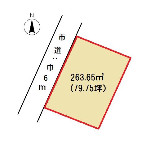 Compartment figure. Land price 7.5 million yen, Land area 263.65 sq m