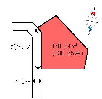 Compartment figure. Land price 9 million yen, Land area 458.04 sq m