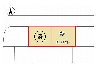Compartment figure. Land price 4.8 million yen, Land area 288.96 sq m B compartment 4.8 million yen