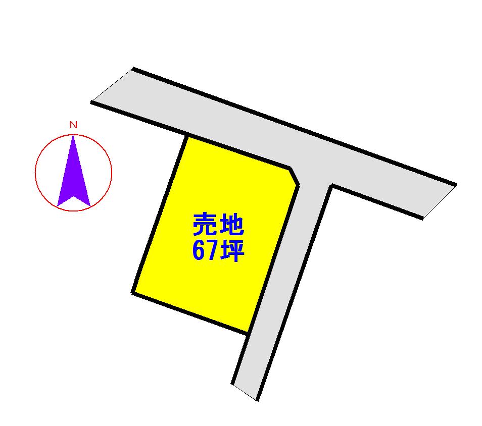 Compartment figure. Land price 5.3 million yen, Land area 222 sq m