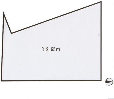 Compartment figure. Land price 3.3 million yen, Land area 312.65 sq m