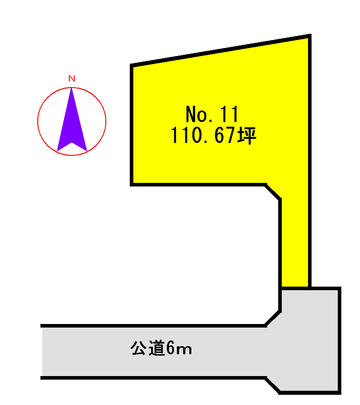 Compartment figure. Land price 6 million yen, Land area 365.88 sq m