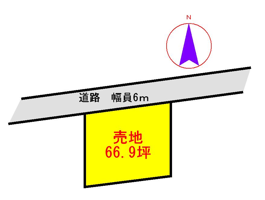 Compartment figure. Land price 5.7 million yen, Land area 221.41 sq m