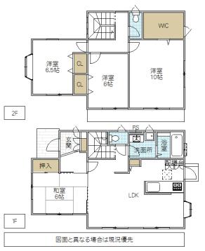 Floor plan. 16.8 million yen, 4LDK, Land area 200.17 sq m , Building area 110.95 sq m