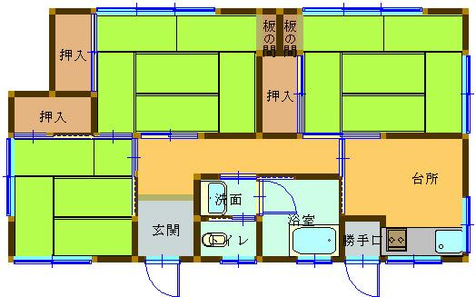 Floor plan. 7 million yen, 3K, Land area 251.51 sq m , Building area 52.99 sq m