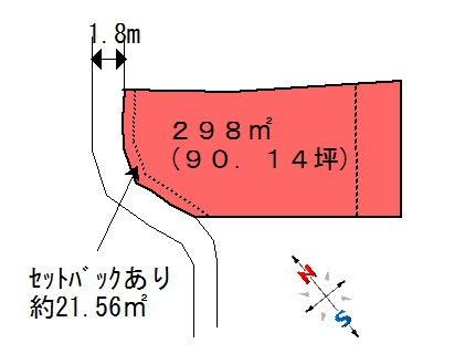 Compartment figure. Land price 3.9 million yen, Land area 298 sq m