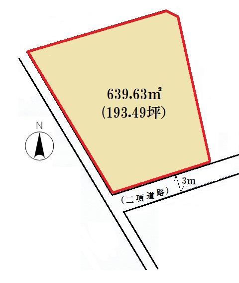Compartment figure. Land price 9.67 million yen, Land area 639.63 sq m