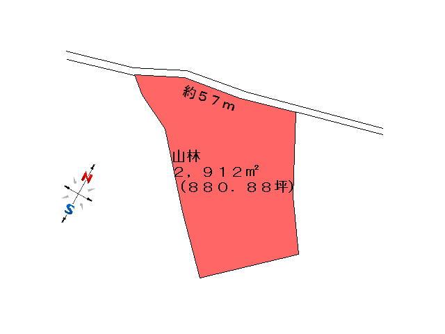 Compartment figure. Land price 5.2 million yen, Land area 2,912 sq m