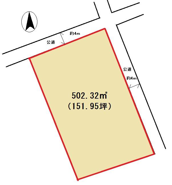 Compartment figure. Land price 7.5 million yen, Land area 502.32 sq m