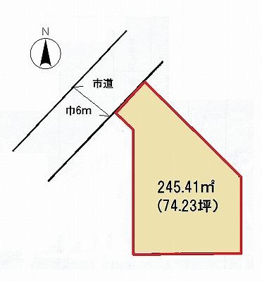 Compartment figure. Land price 3.8 million yen, Land area 245.41 sq m